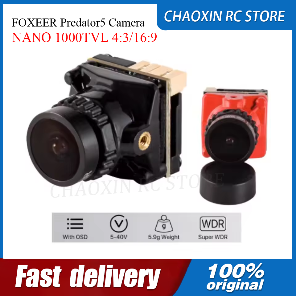 Fpv Drone Battery - FOXEER Predator5 caméra NANO 1000TVL 4:3/16:9